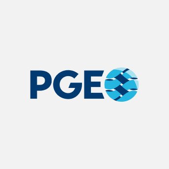 The condensed PGE logo on a gray background